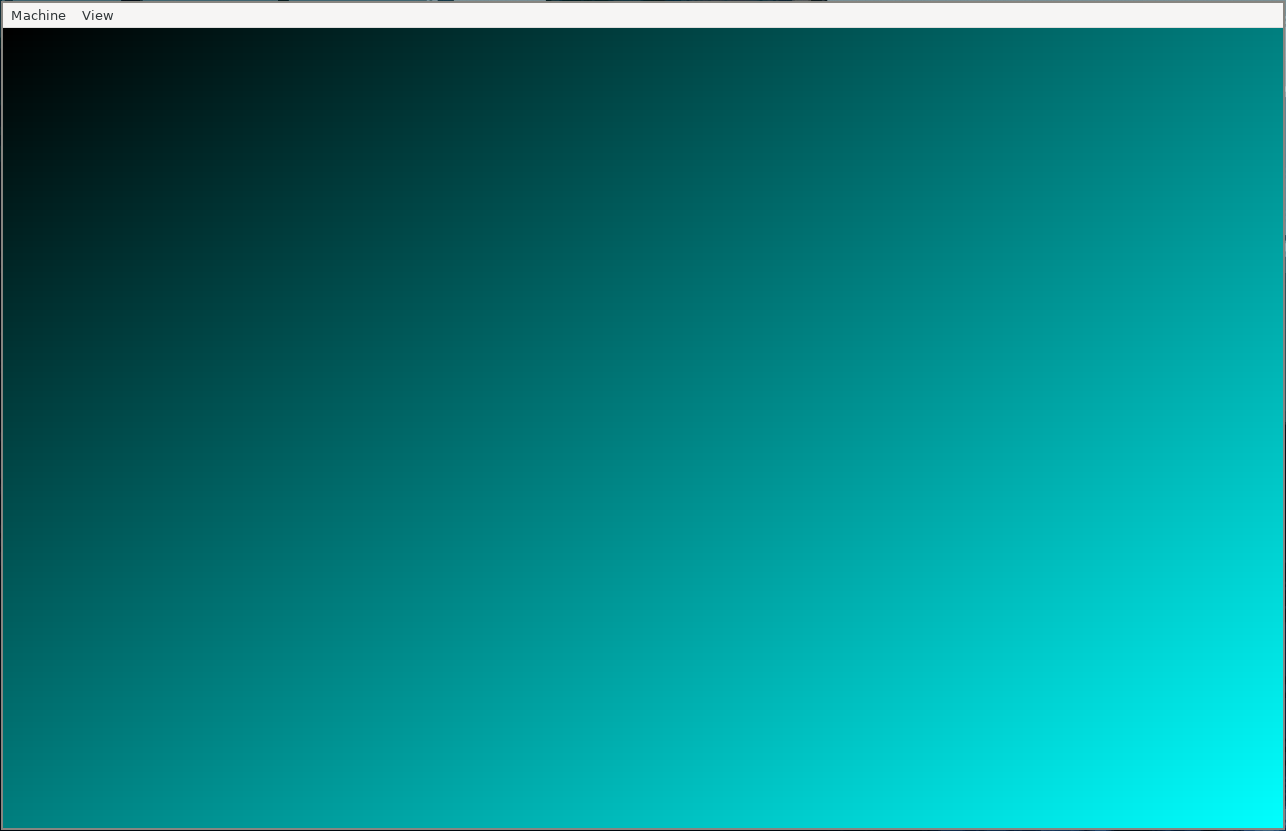 A gradient displayed on the screen (in qemu-system-x86_64)